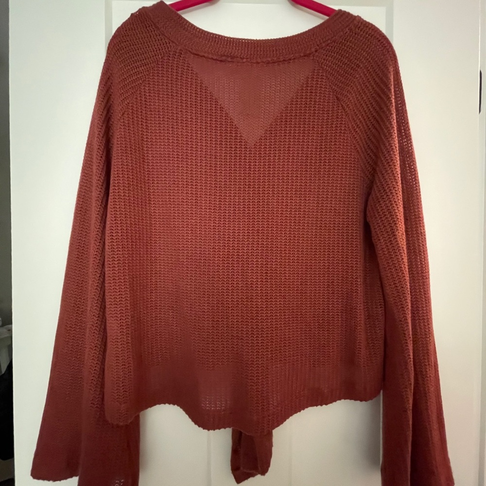 Boutique Rust Orange Long Sleeve Top - Picture 2 of 3